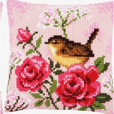 Whimsy Wings: Enchanting Bird Roses Embroidery Kit