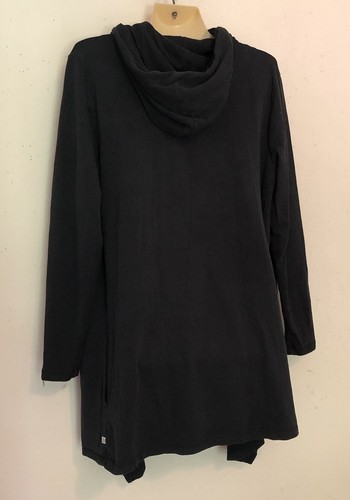 Zenergy By Chico’s Oversized Hooded Sweatshirt Size 1 Small Lagenlook Black - Picture 8 of 11
