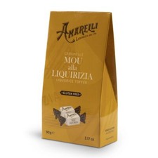 (54,44 EUR/kg) Amarelli Mou alla Liquirizia, Lakritz Toffee, 90 g, Italien
