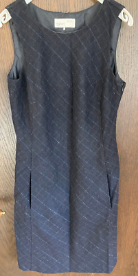 Esprit: kurzes, dunkelgraues, ärmelloses, Woll-Kleid, Gr. 38, getragener Artikel
