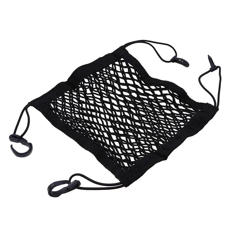 Bolsa de red de malla elástica para almacenamiento de asiento trasero de almacenamiento de carga ordenada de bolsillo para automóvil camión Foto 2 de 4