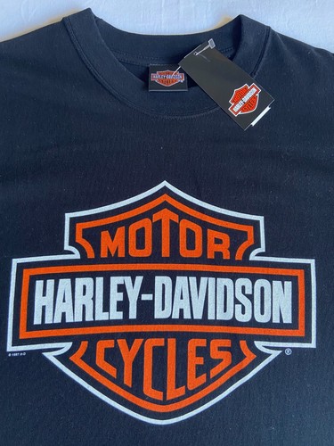 Harley Davidson t shirt t-shirt tshirt XL Mens black crew neck genuine HD - Picture 2 of 14
