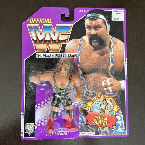 WWF Hasbro MOC Rick Steiner Purple Back...