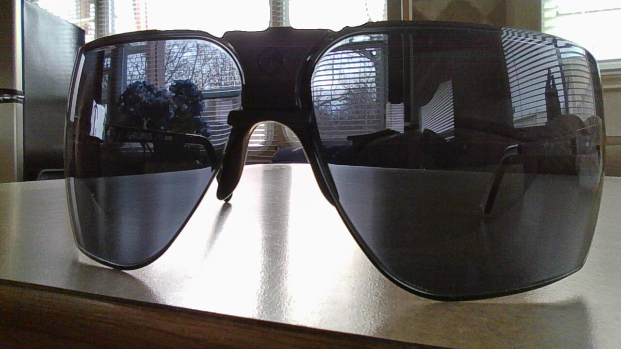 1980's Gargoyle Sunglasses Blue Lens with Black Nosepiece and Black