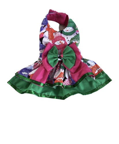 Handmade Christmas Dog Dress Xs Dog Clothes - Picture 3 of 3