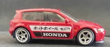 Hot Wheels 92 Honda Civic EG Red CUSTOM Wheel & Tire Real Riders 