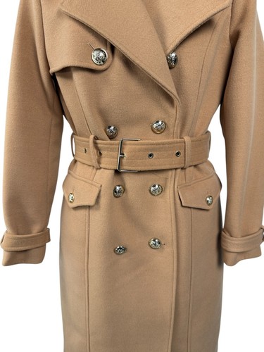 River Island Jacket Coat Size 10 NEW Womens Beige Knit Trench Belt EU38 RRP £140 - Picture 12 of 17