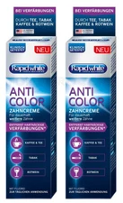 2 RAPID WHITE ANTI COLOR Daily Whitening Toothpaste Removes Stubborn Stains 75ml