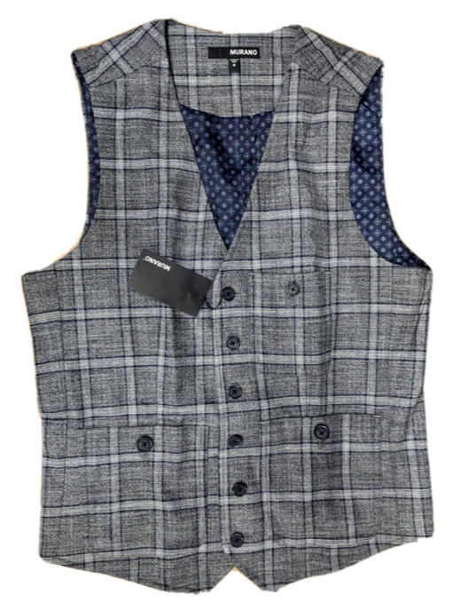 7950 Муранский клетчатый жилет из полиэстера и вискозы DK Gray - S 6590₽