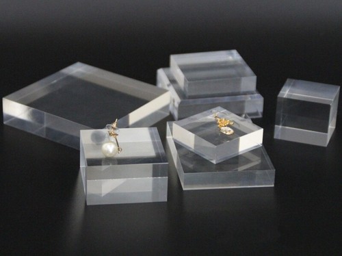 Acrylic Display Stand Block Shop Retail Cabinet Jewellery Display Stand - Picture 2 of 3