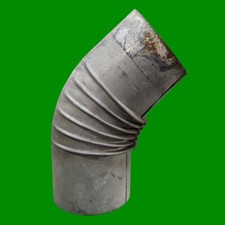 Gas Boiler Flue Elbow Metal Pipe 45 Degree Chimney Vent Exhaust, 100mm Ø x 240mm