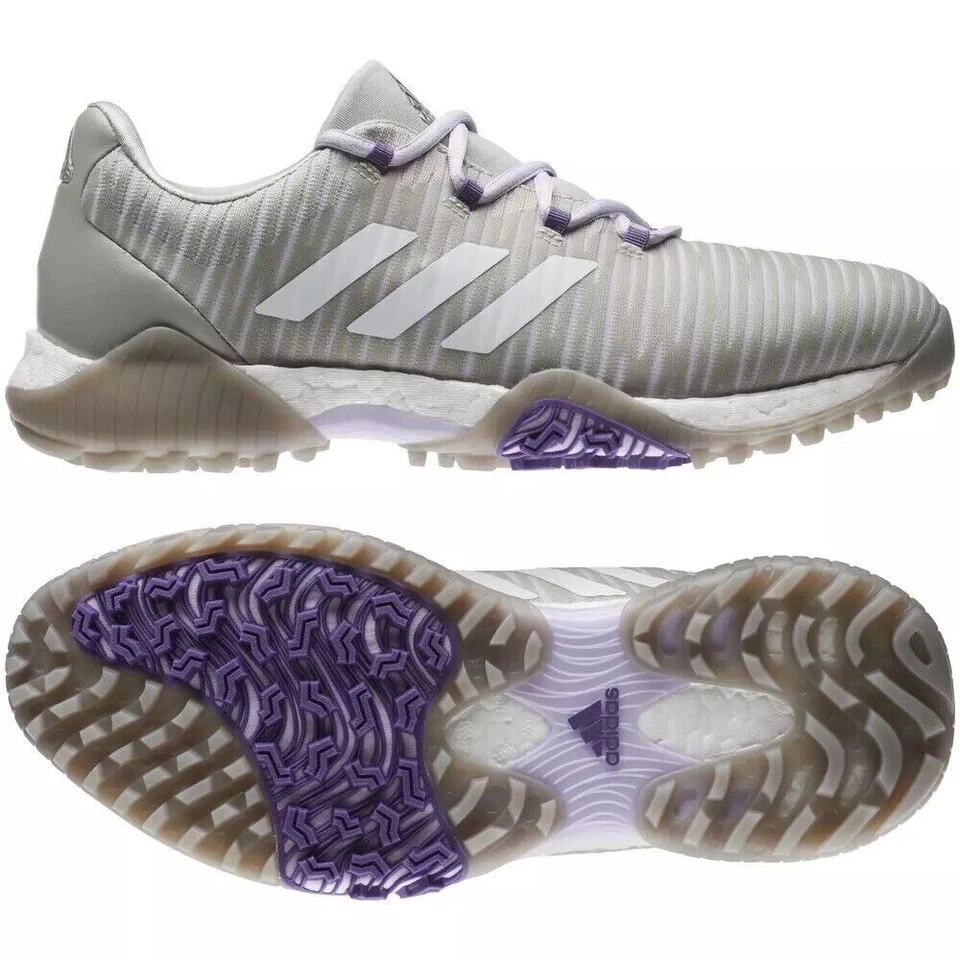 Adidas Damen Code Chaos Golfschuhe ohne Spikes, grau/lila, NEU - Bild 1 von 1