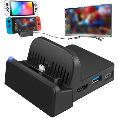 TV Dock Base for Nintendo Switch with 4K HDMI/USB 3.0/USB-C Charging Port