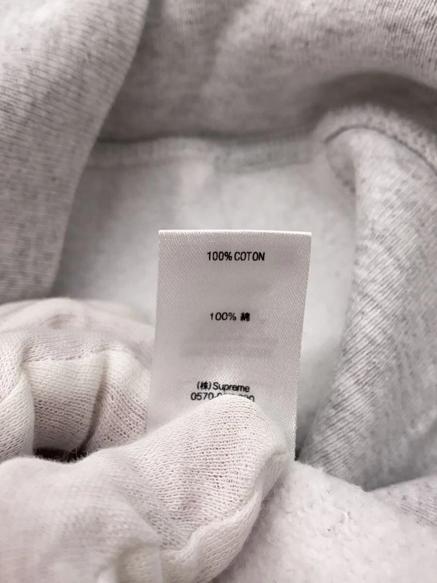 Felpa Supreme con cappuccio M cotone grigio usata