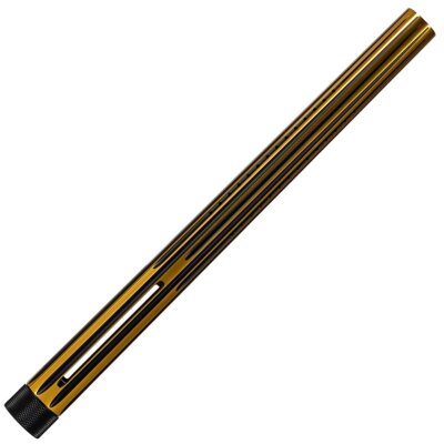 HK LAZR NOVA Barrel Tip Front - Fits Elite Paintball Barrel Backs - Dust Gold