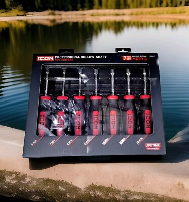 ICON professional Hollow Shaft Nut Drivers 7 Pc Metric