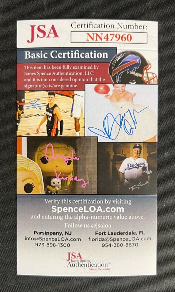 Arthur "Jocko" Conlon Signed 3x5 Card JSA Certified AUTO Boston Braves (d.1987)! - Image 4 of 4