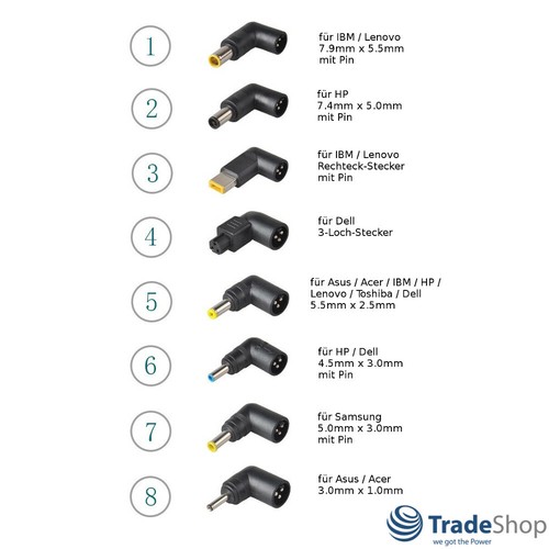 Universal Laptop Netzteil 19,5V 2.31A 2.37A 3.33A 4.62A 4.7A für Notebooks 90W - Photo 5/6