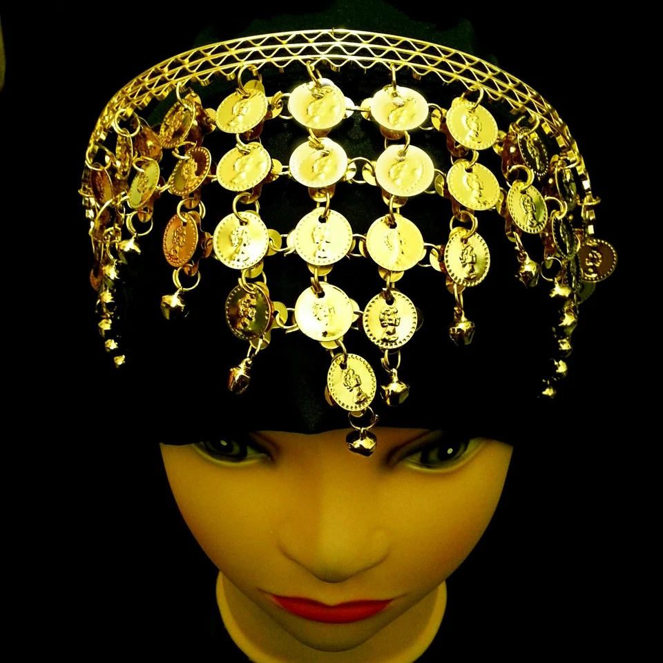 Bauchtanz Tribal Münzen Haarschmuck Haarreif Stirnkette Kopfschmuck Haarspange  - Bild 1 von 1
