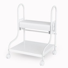 Pedicure Cart Foot Bath Trolley, Adjustable Height Salon Trolley with PU Cushion
