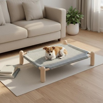 Erhöhtes Hundebett über dem Boden erhöhtes Hundebett tragbar für Sommer, kleine Hunde