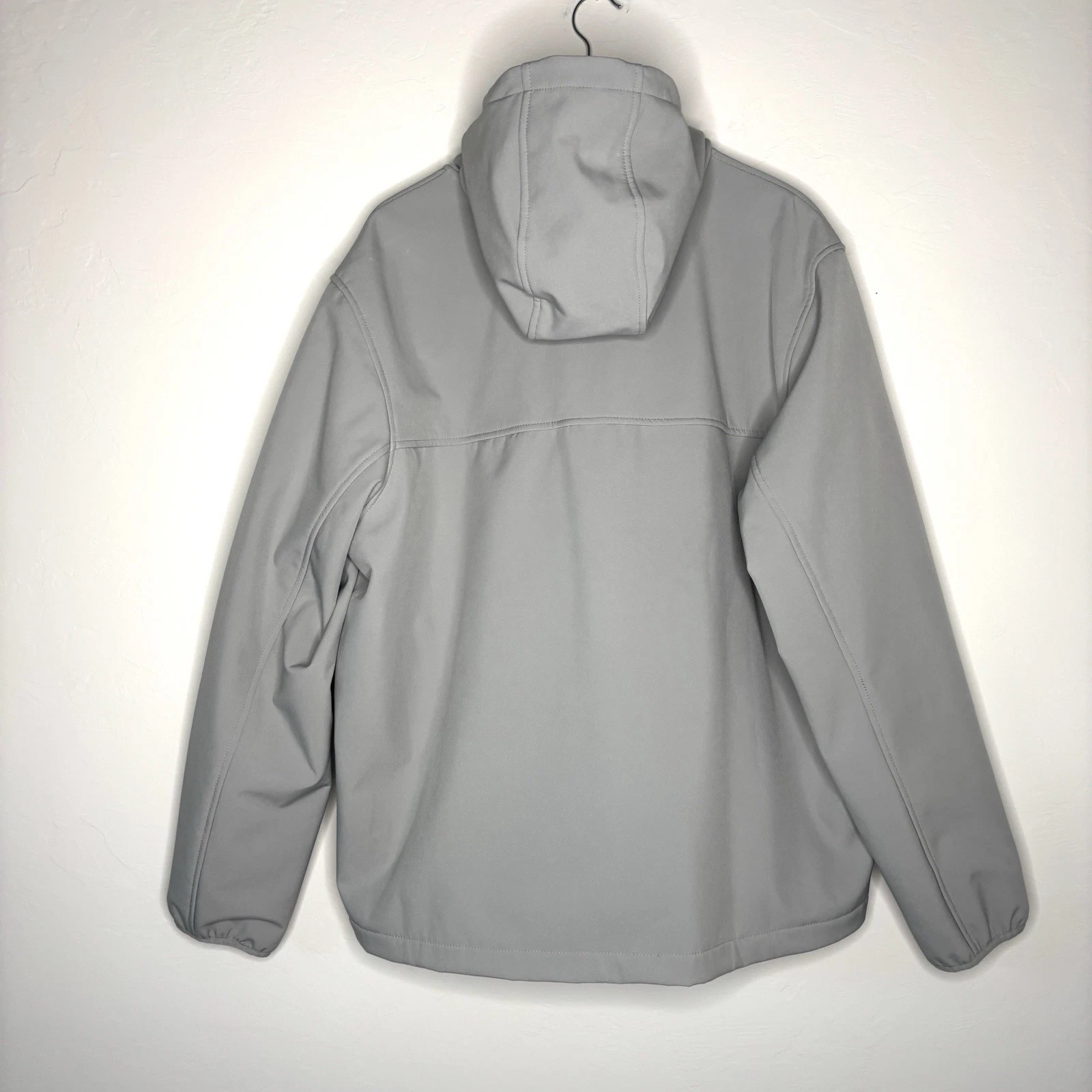 Lands' End Men's Softshell Full Zip Hooded Jacket w/ Pockets Gray XL 46-48 - product detail image 4