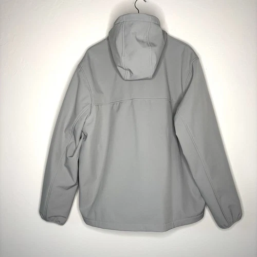 Lands' End Men's Softshell Full Zip Hooded Jacket w/ Pockets Gray XL 46-48 image 4