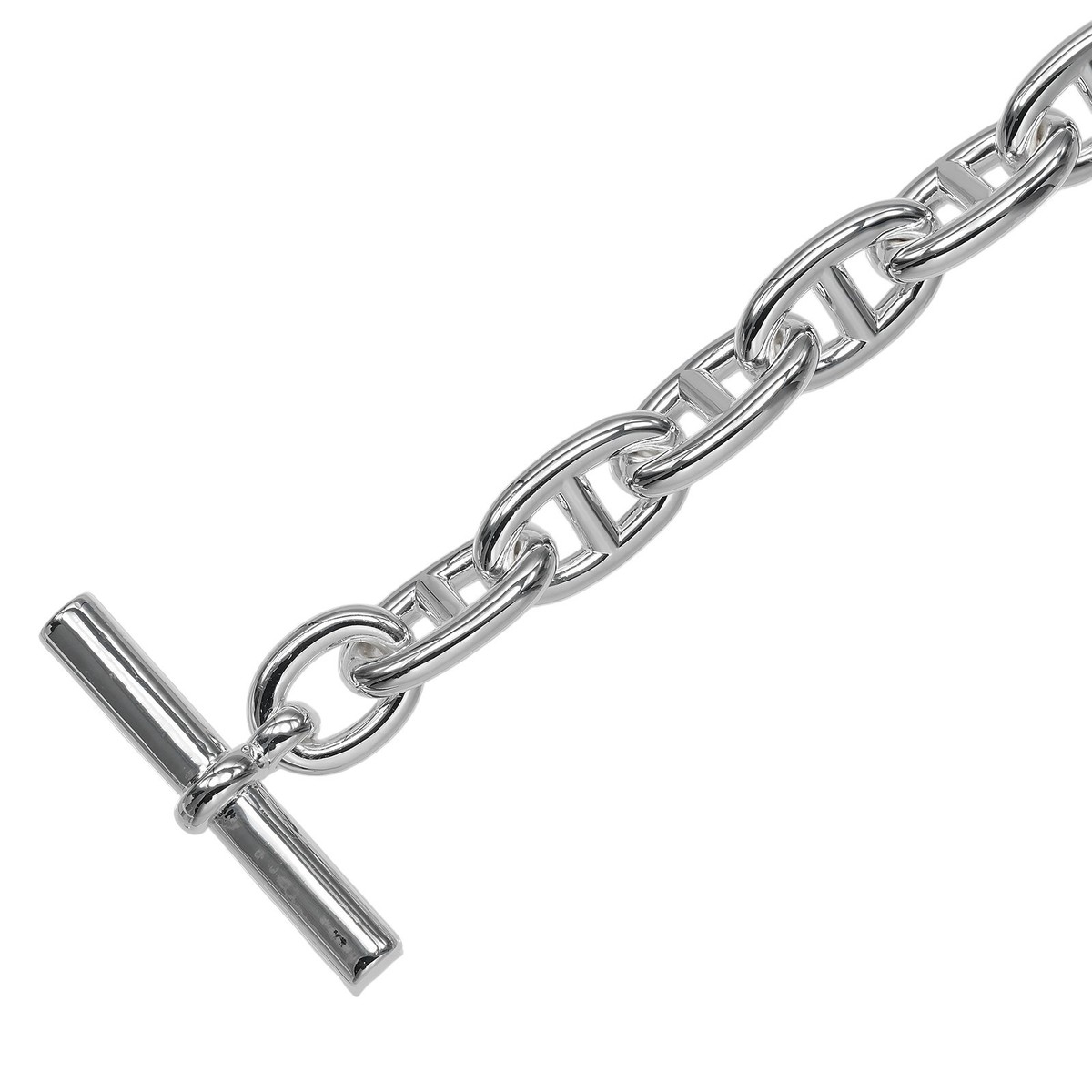 HERMES Chaine d'Ancre TGM 13 links Bracelet Silver925 120.7g Women