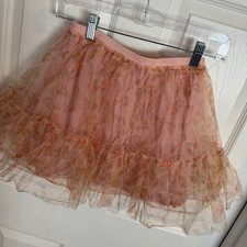 Mini Boden Butterfly Blush Pink Tulle Skirts Girls Size 7-8Y
