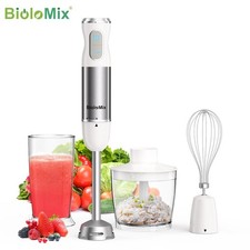 BioloMix Küchenmixer 4 in 1 Smoothie Maker Fruchtpresse Kaffeemühle Weiß ✨