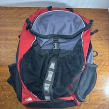 Black Red High Sierra Backpack Hiking Camping Work Bag Suspension Strap 4 Pocket