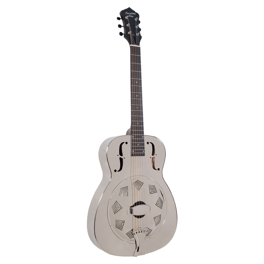 Recording King Model RM-998-R Metal Body Style O Resonator Guitar Nickel-Plated 149590₽