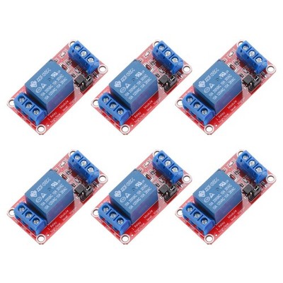 6 Pcs DC 12V 1 Channel Relay Module High or Low Level Trigger for Electronics #q