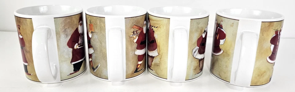Oneida Jennifer Garant Navidad Super Talla Santa Tazas/Tazas 4 En Caja Original Foto 4 de 4