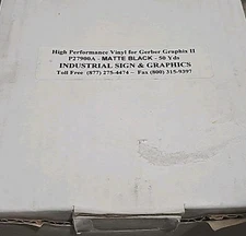 Gerber Scotchcal 220 Vinyl for Gerber Graphix II P27900A - Matte Black - 50 Yds