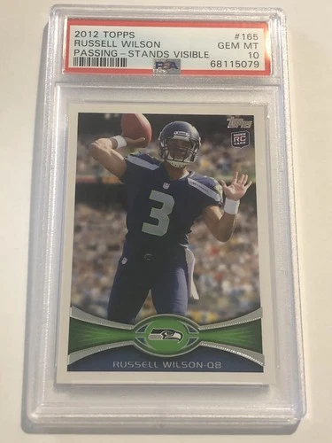 2012 Topps #165 - Russell Wilson (RC) Passing Stands Visible - PSA 10 Gem Mint