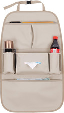 Car Backseat Organizer for Kids, Car Back Seat Storage Bag with 3 Pockets, 2 Dri