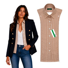 Brunne Button Down Shirt DICKEY Compatible with Veronica Beard Blazer Sz 00-14