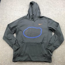 Florida Gators Hoodie Mens Medium Gray NCAA Sweatshirt Nike Therma Fit Hoodie