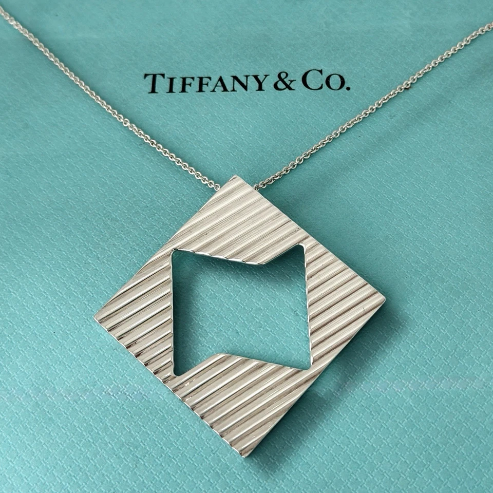 AUTHENTIC Tiffany & Co. - Vintage Abstract Brooch/ Pendant Necklace- With Box - Image 2 of 4