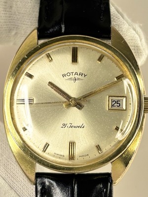 ROTARY Vintage 1960 s Men s Manual Date Gold Dress Watch