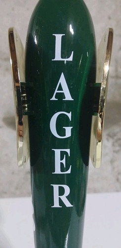 Spaten Premium Lager Bier Zapfhahn Griff doppelseitig | 13" hoch grün gold Neu aus altem Lagerbestand neu - Bild 6 von 17