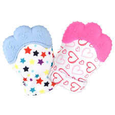 2Pack Silicone Teething Mitt, Soothing Infant Teething Mitten Pain Relief, Preve