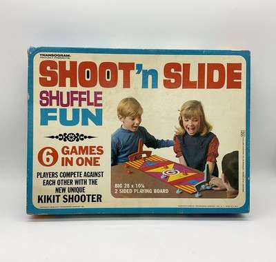 Vintage Transogram Shoot n Slide Shuffle Fun 6 Games In One No Instructions