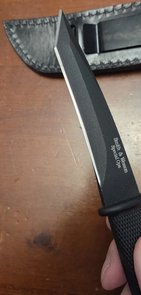 VINTAGE SMITH & WESSON SPECIAL OPS PERFORMANCE CENTER TACTICAL TANTO BOOT KNIFE - Image 4 of 4