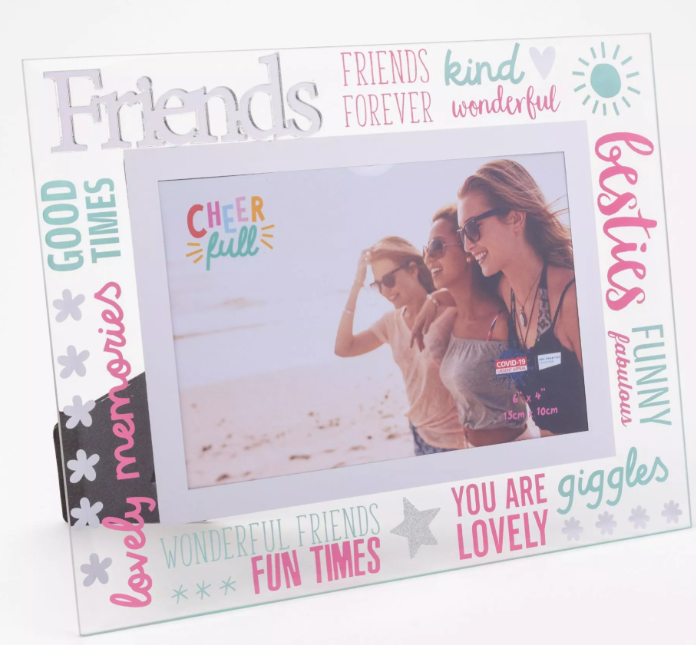 ""Friends"" Glass Photo Frame Holds 6x4"" Photo