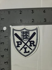 POLO RALPH LAUREN PATCHES BRAND NEW WHITE/BLUE/GRAY PRL DOUBLE OAR SHIELD PATCH