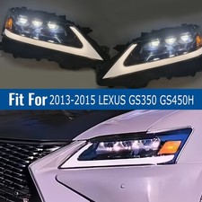 Pair LED DRL Projector Headlight R+L For Lexus GS350 GS450h 2013-2015 Upgrade