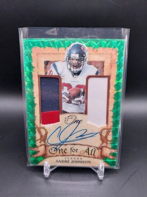 2023 Panini One Andre Johnson One For All Dual Patch Auto Green /49 Texans A45