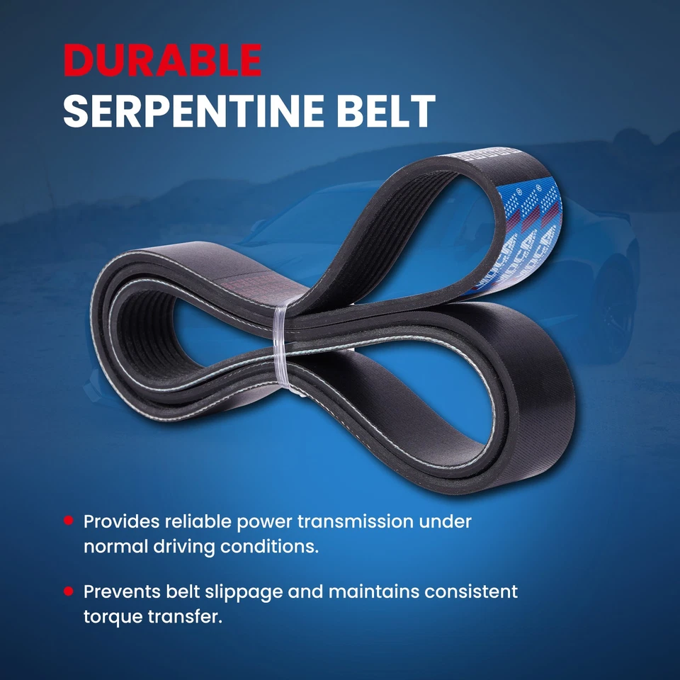 8PK1395 Serpentine Belt for BMW 335i 435i 535i GT 640i 740i X3 X4 X5 X6 M3 M4 - Image 3 of 4